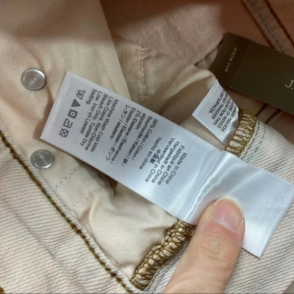 New J Crew Classic Straight Leg Jeans High Rise Overdyed Pink - Picture 6 of 11